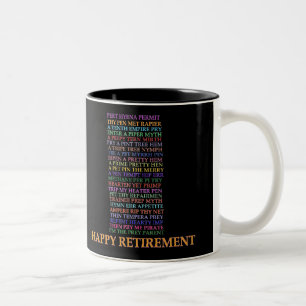 Tasse 2 Couleurs Anagram de retraite