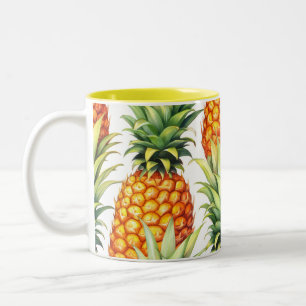 Tasse 2 Couleurs Ananas coloré Motif tropical d'été