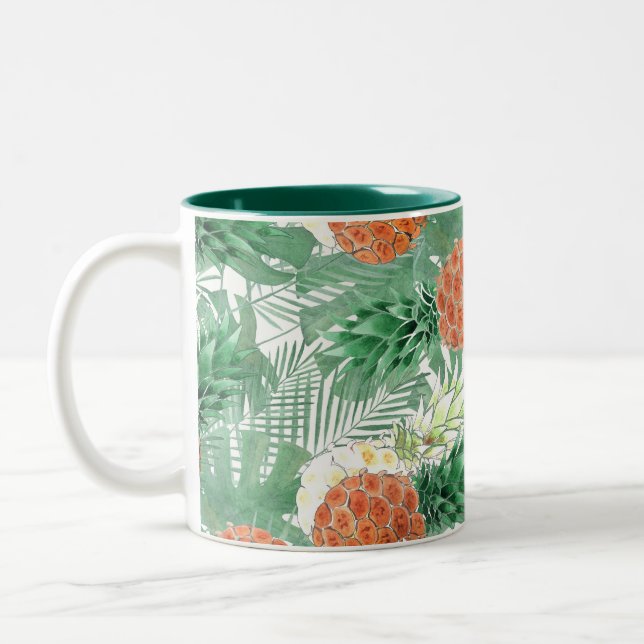 Tasse 2 Couleurs Ananas, couple sucré, fruits (Gauche)