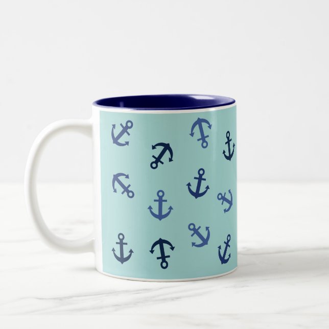 Tasse 2 Couleurs  Ancres Été (Gauche)