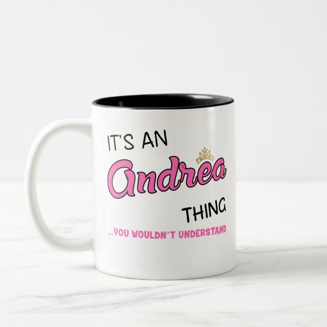 Tasse 2 Couleurs Andrea ce que tu ne comprendrais pas (Gauche)