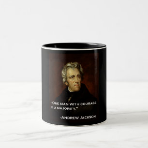 Tasse 2 Couleurs Andrew_Jackson par citation Sully sur le courage