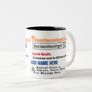 Tasse 2 Couleurs Anesthésiologiste Recherche de bougie cadeau