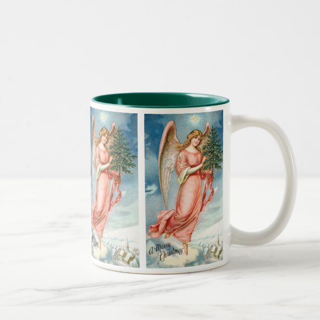 Tasse 2 Couleurs Ange avec du charme de Noël (Droit)