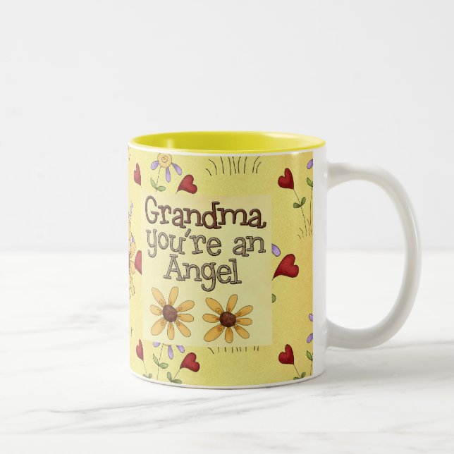 Tasse 2 Couleurs Ange de grand-maman (Droit)