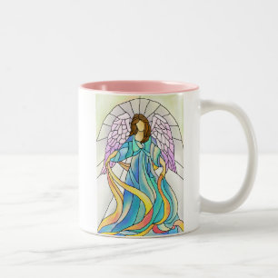 Tasse 2 Couleurs Ange en verre souillé