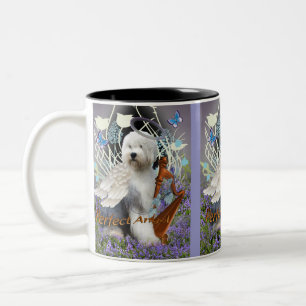 Tasse 2 Couleurs Ange parfait de vieux chien de berger anglais
