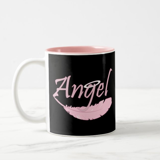 Tasse 2 Couleurs Ange rose (Gauche)