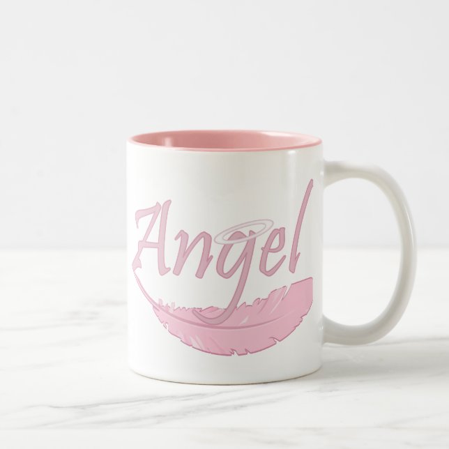 Tasse 2 Couleurs Ange rose (Droit)