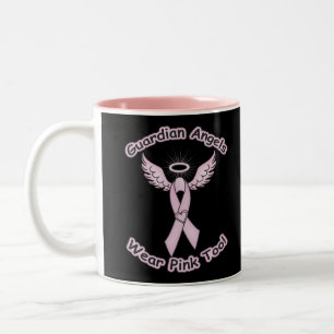 Tasse 2 Couleurs Angel du gardien du ruban rose
