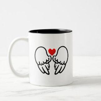 Tasse 2 Couleurs Angel Wings and Heart Minimalis 天使の羽とハートのシンプルマグカップ