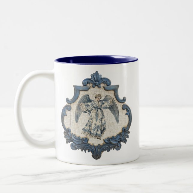 Tasse 2 Couleurs Angle Toile vintage français (Gauche)