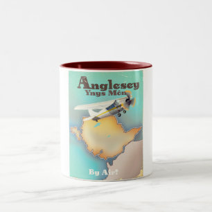 Tasse 2 Couleurs Anglesea, affiche de voyage de style vintage