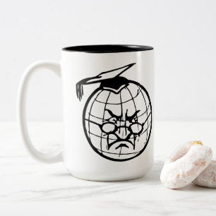 Tasse 2 Couleurs Angry Globe In Mortarboard Professeur Professeur F