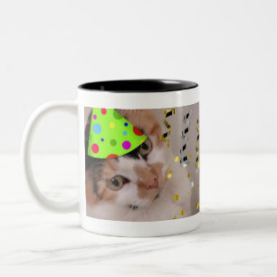 Tasse 2 Couleurs Animal de fête/chat Calico