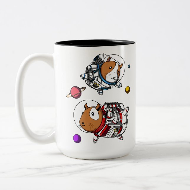Tasse 2 Couleurs Animal familier cosmique de Cavy d'astronautes de (Gauche)