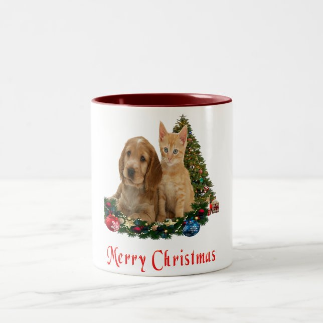 Tasse 2 Couleurs Animaux de Noël (Centre)