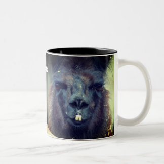 Tasse 2 Couleurs Animaux Llama Noir Personnalisés