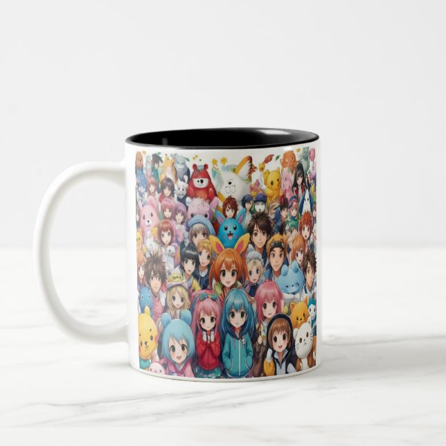 Tasse 2 Couleurs Anime manga pop art amants pop amoureux dessin ani (Gauche)