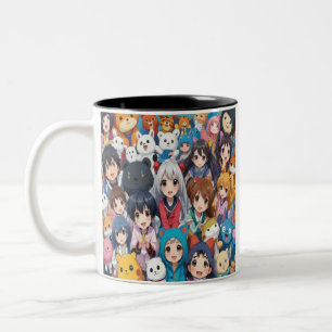 Tasse 2 Couleurs Anime manga pop art amants pop amoureux dessin ani