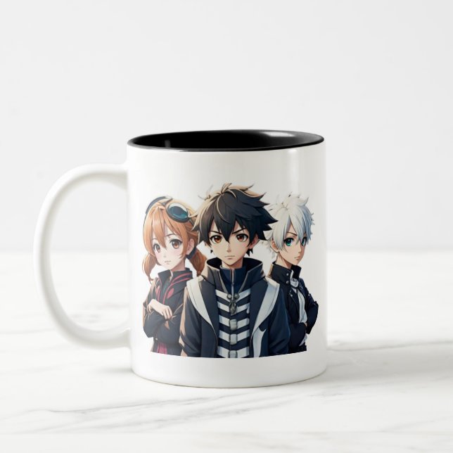 Tasse 2 Couleurs Anime manga pop art amants pop amoureux dessin ani (Gauche)