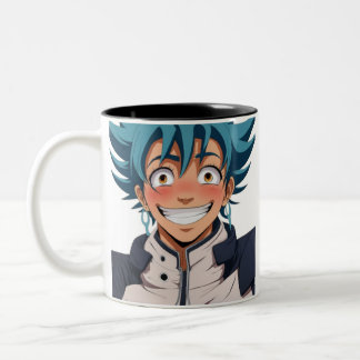 Tasse 2 Couleurs Anime manga pop art amoureux visage rires personna