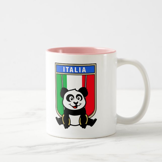 Tasse 2 Couleurs Anneaux d'Italie Panda (Droit)
