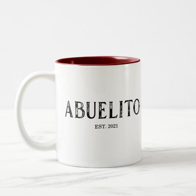 Tasse 2 Couleurs Année de création d'Abuelito (Gauche)