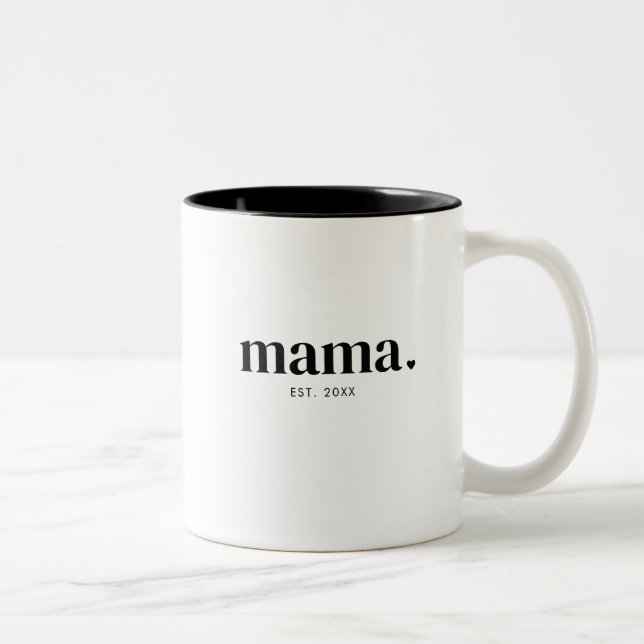 Tasse 2 Couleurs Année de création de Mama (Droit)