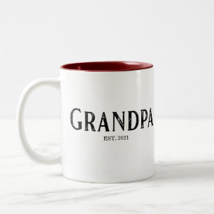 Tasse 2 Couleurs Année de création de Papy