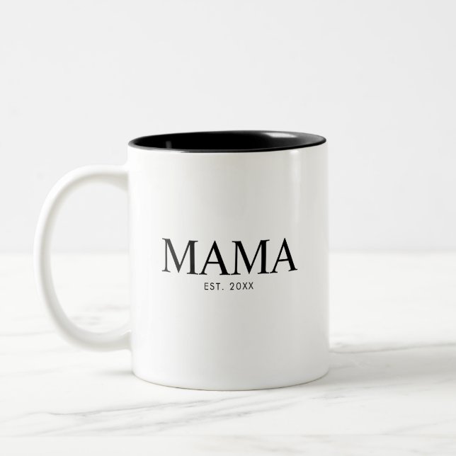 Tasse 2 Couleurs Année de fondation de maman (Gauche)