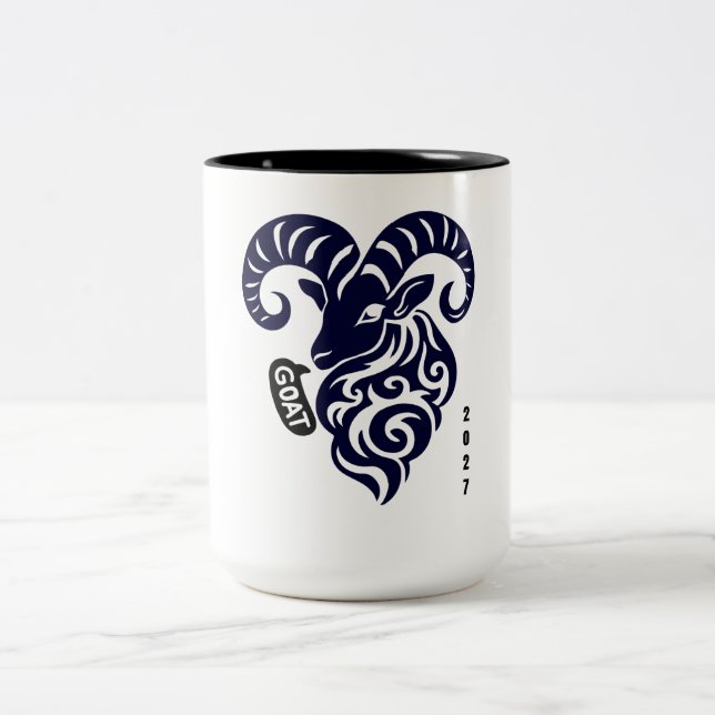 Tasse 2 Couleurs Année de la Chèvre 2027 (Centre)