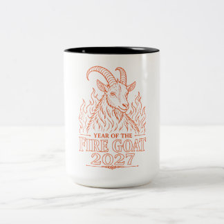 Tasse 2 Couleurs Année de la Chèvre de Feu 2027