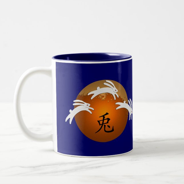 Tasse 2 Couleurs Année de lapin (Gauche)