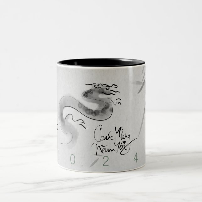 Tasse 2 Couleurs Année du dragon vietnamien d'origine 2024 2TM (Centre)