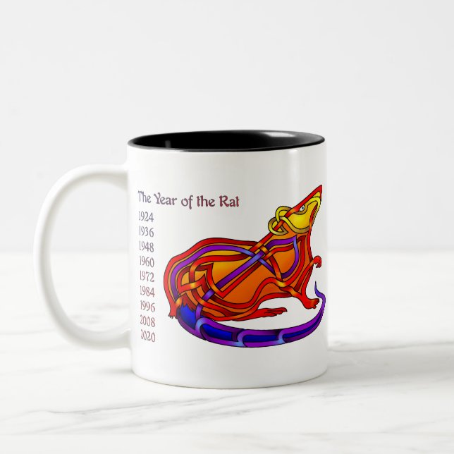 Tasse 2 Couleurs Année du rat (Gauche)