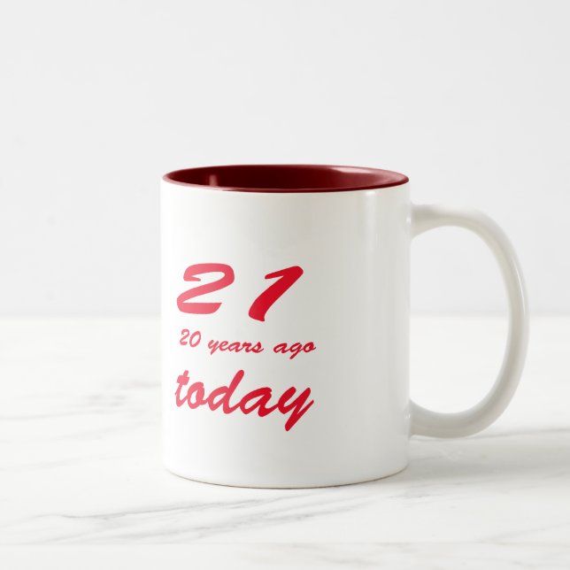Tasse 2 Couleurs anniversaire 41 (Droit)
