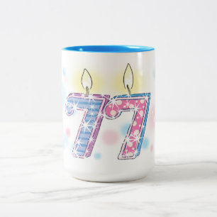 Tasse 2 Couleurs Anniversaire 77 ans