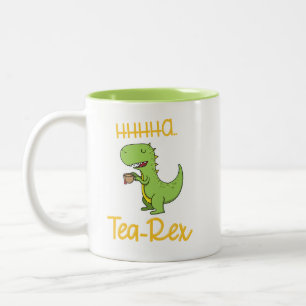 Tasse 2 Couleurs Anniversaire de dinosaure drôle de thé Rex Tyranno