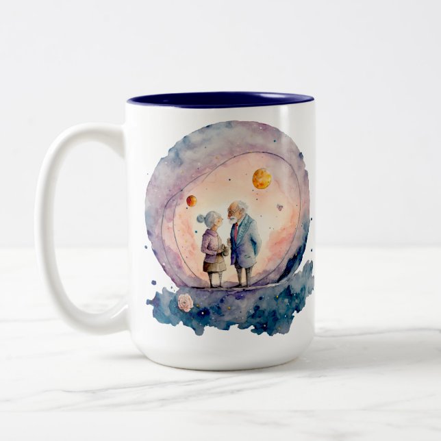 Tasse 2 Couleurs Anniversaire de l'ancien mari et de la femme Saint (Gauche)