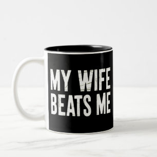 Tasse 2 Couleurs Anniversaire de Mari Drôle Sarcastique Ma Femme Me