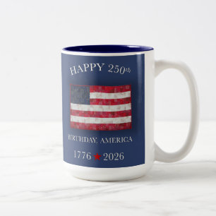 Tasse 2 Couleurs Anniversaire des 250 ans de l'Amérique pour le 4 j