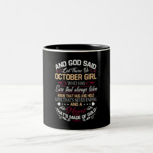 Tasse 2 Couleurs Anniversaire   Et Dieu A Dit Qu'Il Y Ait Octobre F