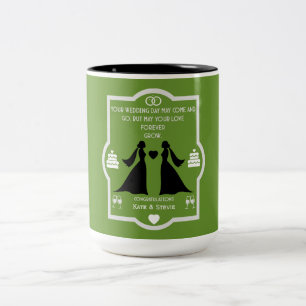 Tasse 2 Couleurs Anniversaire Mariage des filles gays