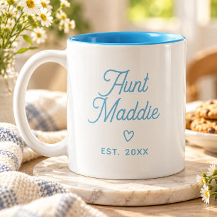 Tasse 2 Couleurs Annonce de naissance de bébé moderne et mignonne T