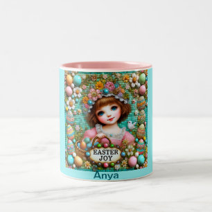 Tasse 2 Couleurs ANYA ~ VINTAGE FILLE~ Très douce