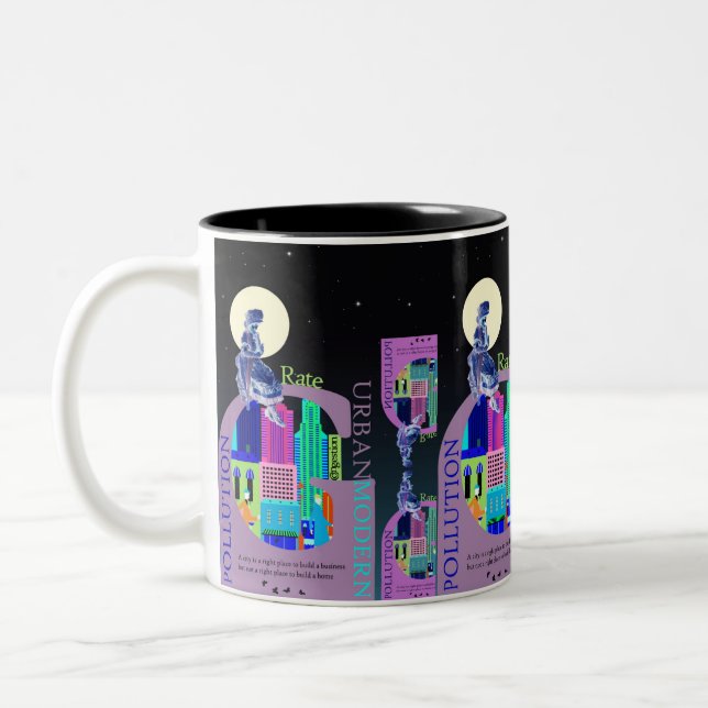 Tasse 2 Couleurs Aperçu de la vie urbaine (Gauche)