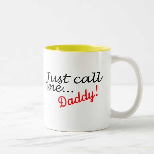 Tasse 2 Couleurs Appelez-juste moi papa (Droit)
