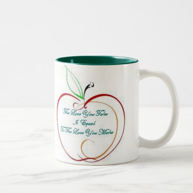 Tasse 2 Couleurs Apple attaquent (Droit)