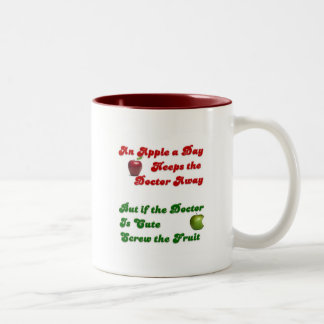 Tasse 2 Couleurs Apple par jour….